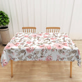 Lofaris Sweet Spring Tablecloth with Floral Drawings for Garden Party Bridal Shower or Cottage Style Decor